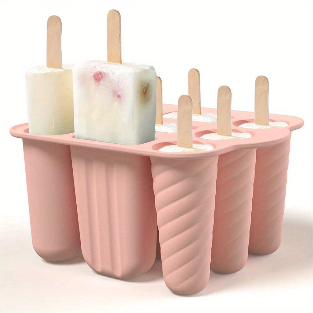 Popsicles Molds 9pcs Silicone Popsicle Molds Easy-Release Popsicle Maker Molds Ice Pop Molds Homemade Popsicle Ice Pop Maker with 50pcs Popsicle Sticks