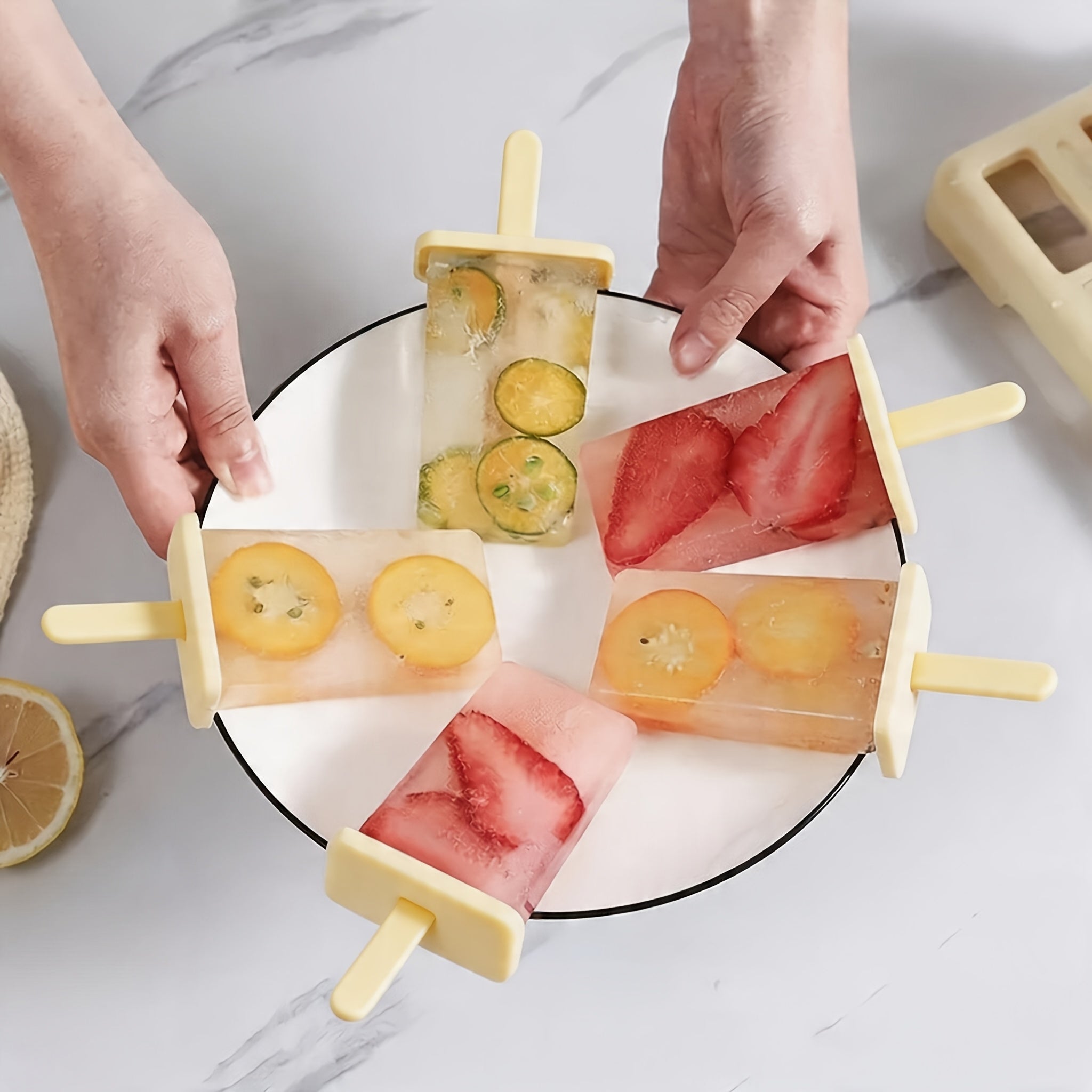 9-Cavity Ice Cream, Reusable Popsicle Maker for Homemade Frozen Treats, Easy